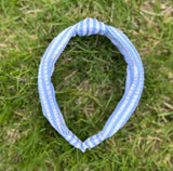 Light Blue Top Knot Headband