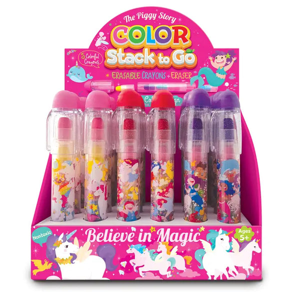 Color Stack to Go Erasable Crayons- Believe in Magic