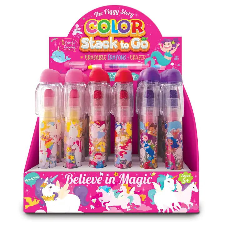 Color Stack to Go Erasable Crayons- Believe in Magic