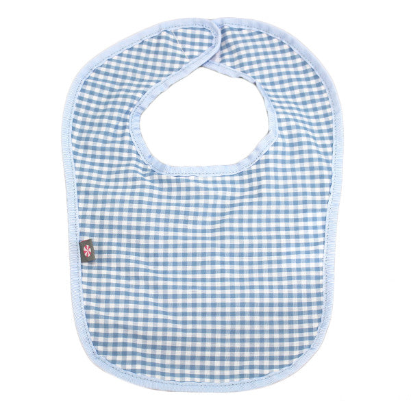 Baby Blue Gingham Bib