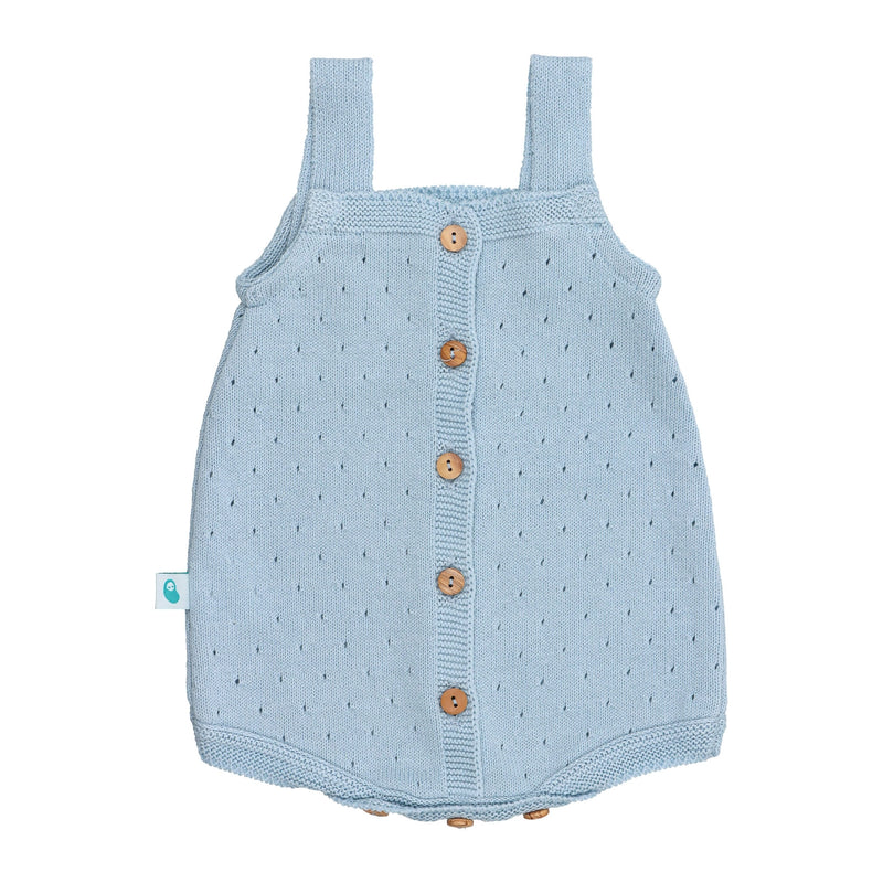 Perforated Cotton Knit- Light Blue