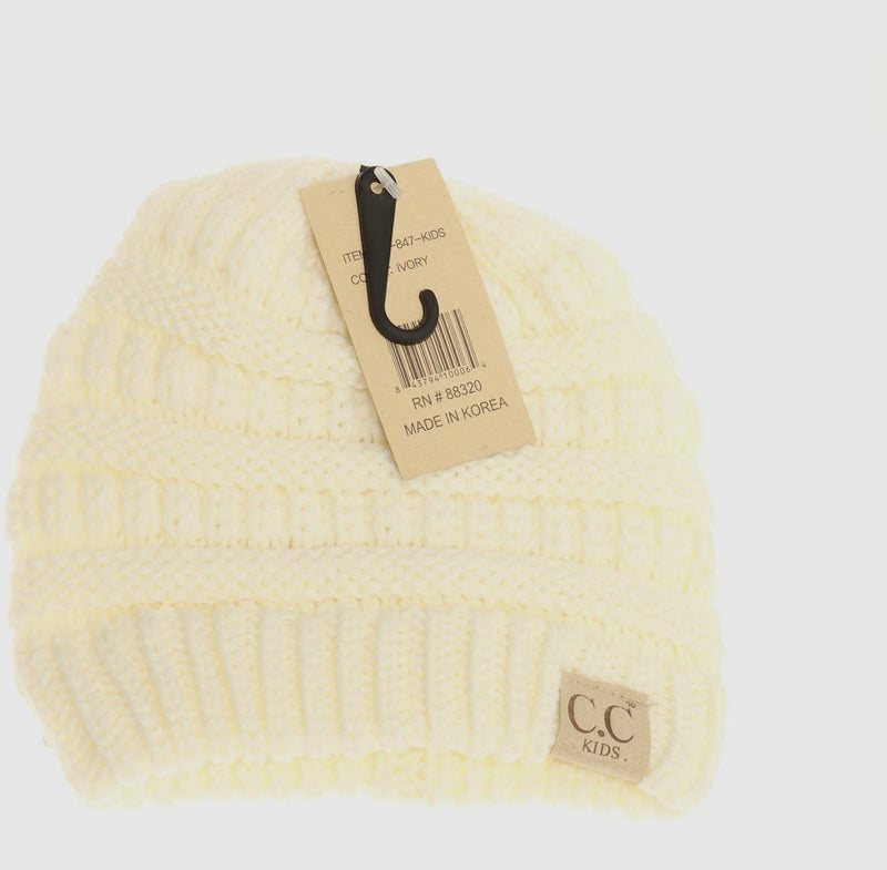 CC Kids Ivory Beanie