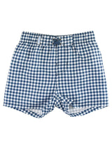 Baby Navy Gingham Boys Swim Trunks