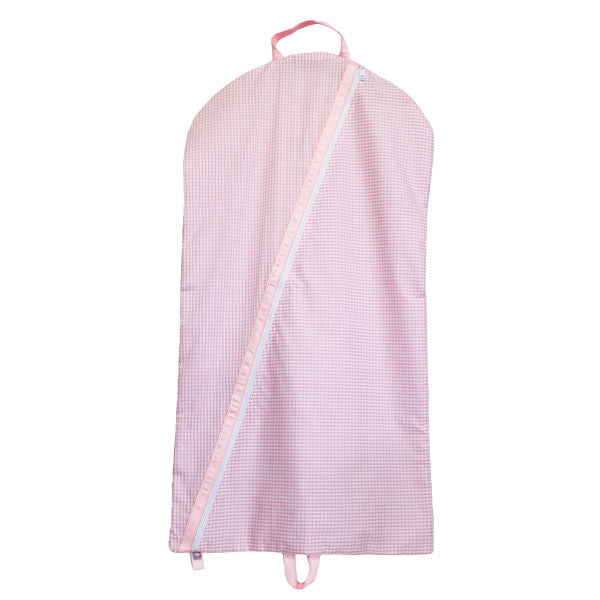 Pink Gingham Hanging Garment Bag