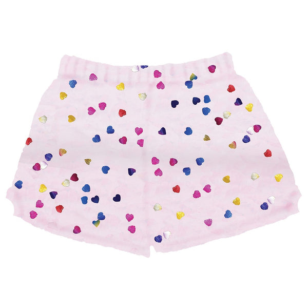 Foil Hearts Plush Shorts