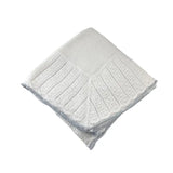 Cotton Jersey Blanket with Knitted Color Tipped Pointelle