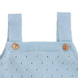 Perforated Cotton Knit- Light Blue