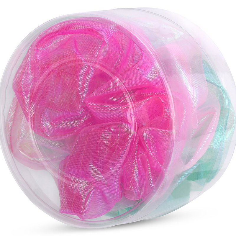 IRIDESCENT ORGANZA SCRUNCHIE SET