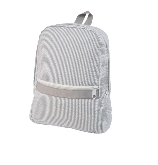 Seersucker Small Grey Backpack
