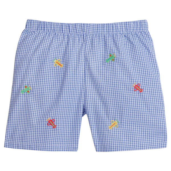 Embroidered Airplane Shorts