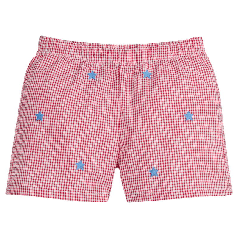Embroidered Stars Basic Shorts