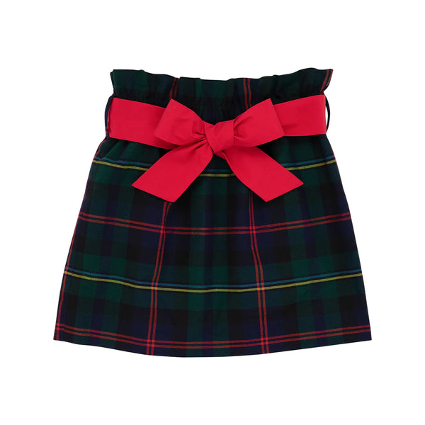 Sz 12 Beasley Bow Skirt - Horse Trail Tartan/Richmond Red