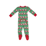 Knox's Night Night Footed - Chris Kringle Kickline/Richmond Red 0/3m, 3/6M, 6/12m, 12/18m