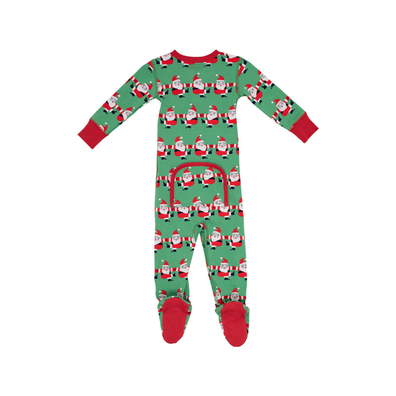 Knox's Night Night Footed - Chris Kringle Kickline/Richmond Red 0/3m, 3/6M, 6/12m, 12/18m