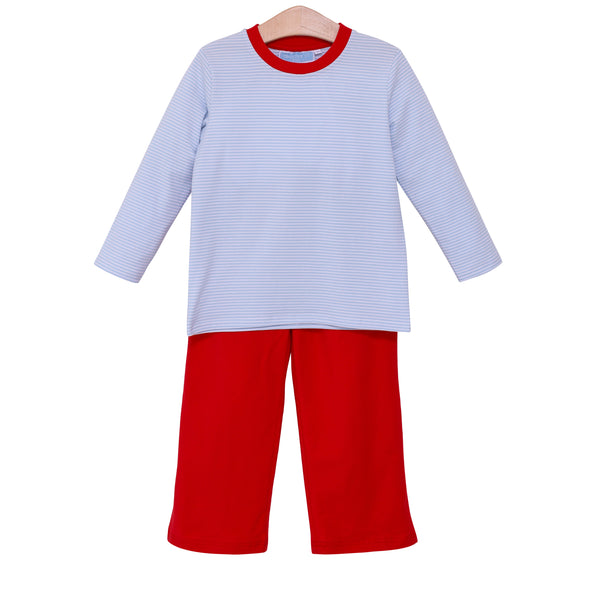 Miller Pant Set Red/Blue Stripe sz 5