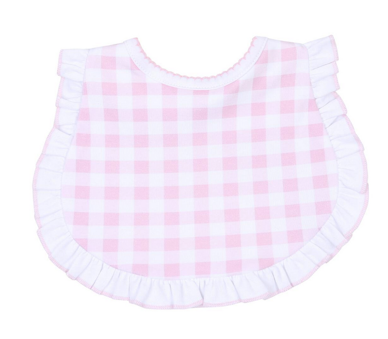 Baby Check Ruffle Bib