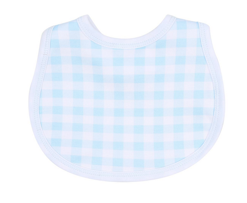 Baby Check Blue Bib