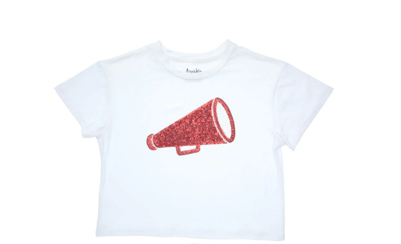 Sequin Megaphone Boxy T’