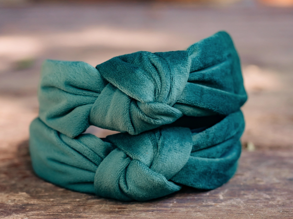 Green Velvet Headband