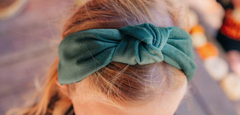 Green Velvet Headband