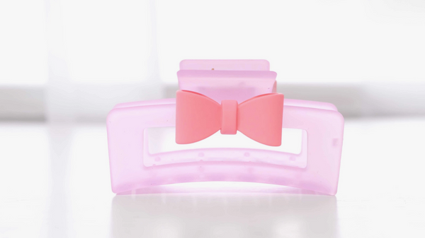 Pink Bow Frost Clip