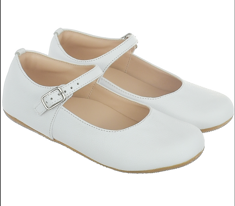 Big Girls” Leather Mary Jane (white)