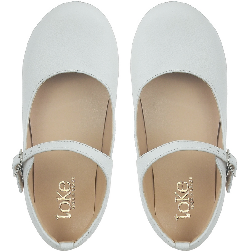 Big Girls” Leather Mary Jane (white)