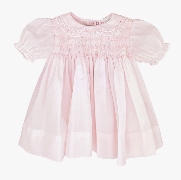 Fully Smocked Dress with Lace