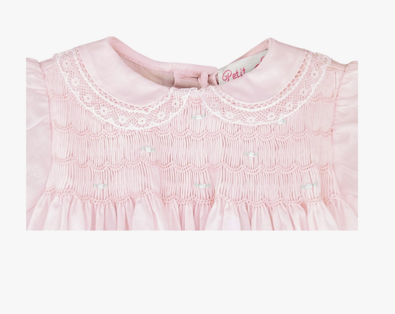 Fully Smocked Dress with Lace