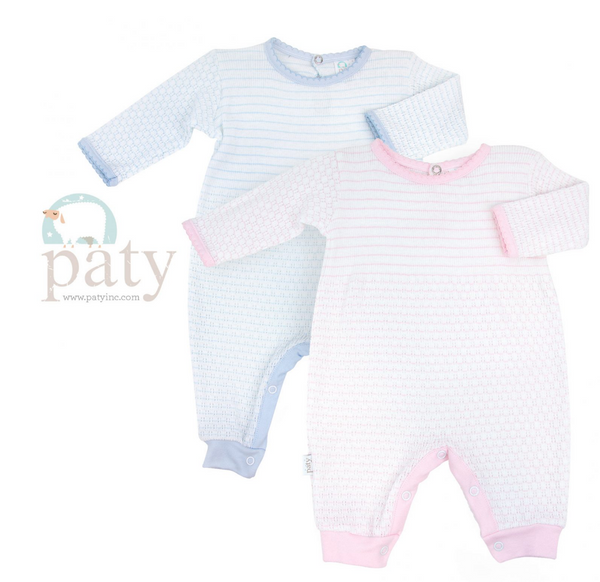 Paty Pink Pinstripe Romper