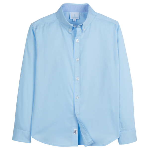 Button Down Shirt - Light Blue Pique