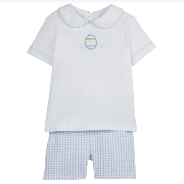 Applique Peter Pan Short Set - Easter Egg  24m, 2t, 4t