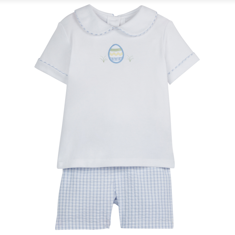 Applique Peter Pan Short Set - Easter Egg  24m, 2t, 4t
