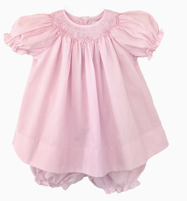 Bishop Zig Zag Smocked Dress