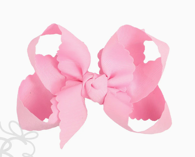 Lg Scalloped Edge Bow- 4.5"