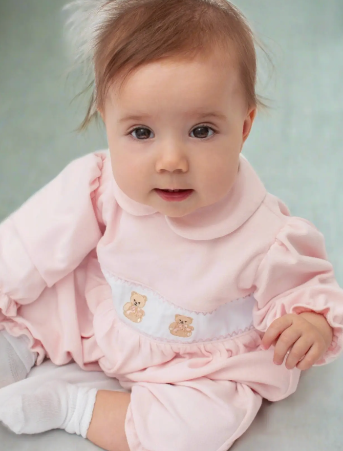 Girl Smocked Teddy Bear