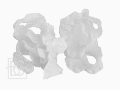 3.5" M Double Ruffle Bow on Clip
