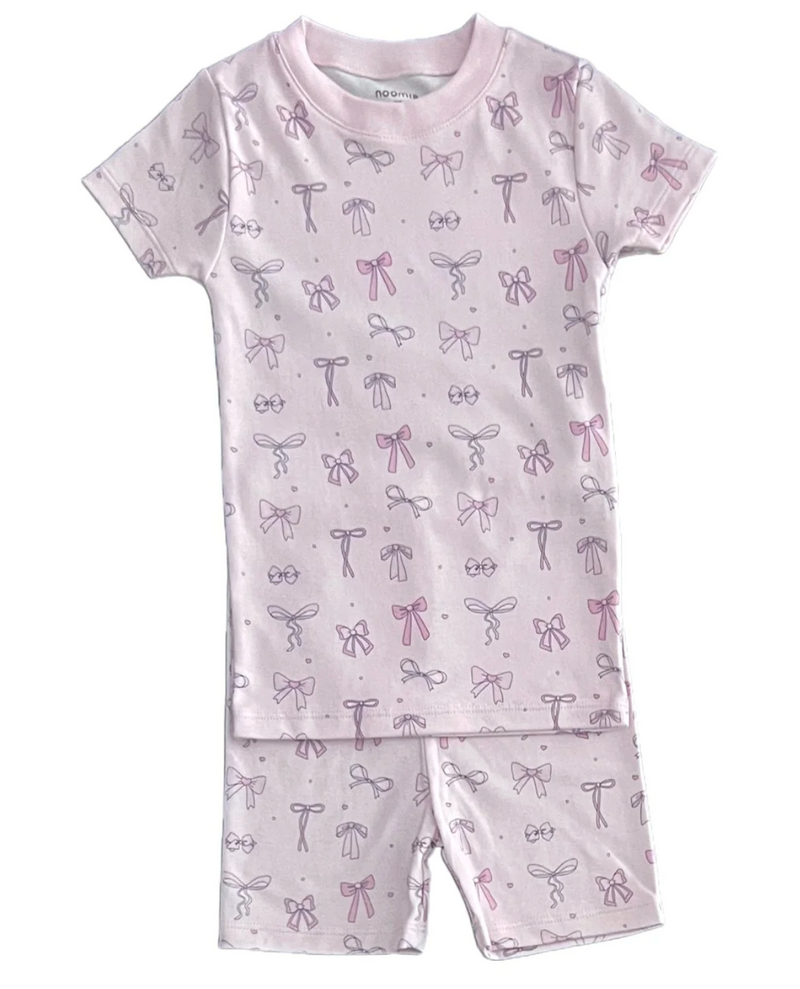 Bows Short Sleeve Pajama Set