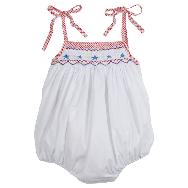 Smocked Tie Shoulder Stars Bubble