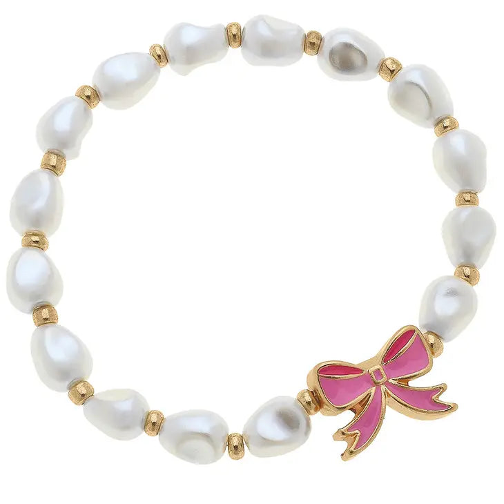Madeleine Pearl & Bow Bracelet