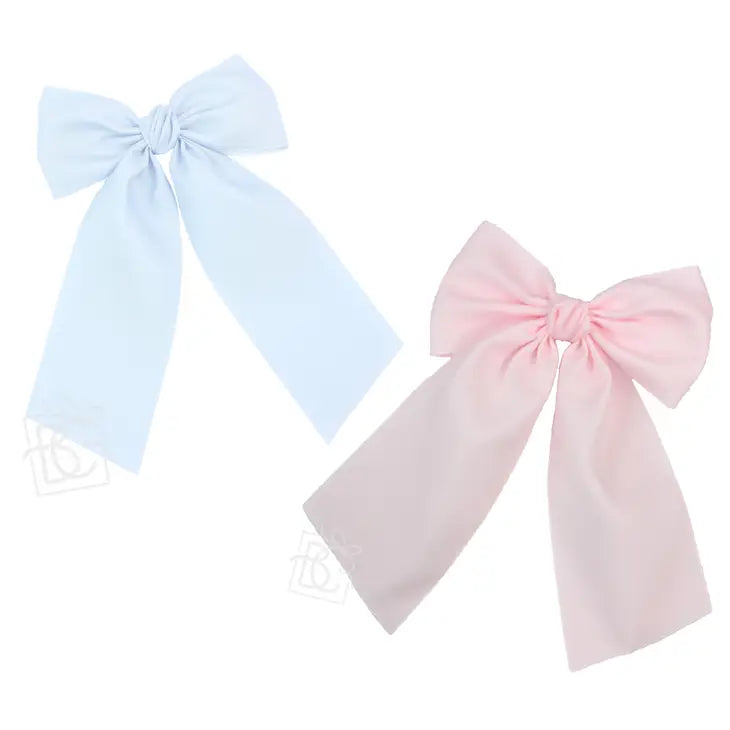 Opaque Satin Bow W/ Euro Knot & Tails