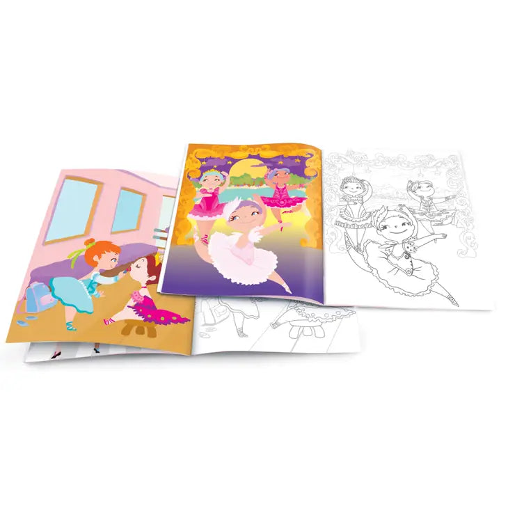 Glitter Ballerina Dry Erase Coloring Gift Set