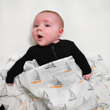 Sailing Away Swaddle Blanket