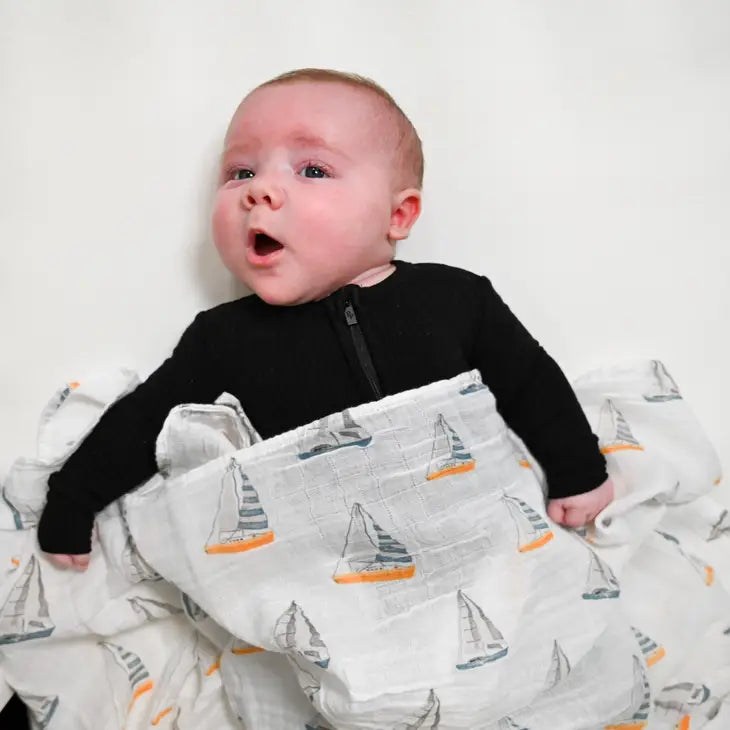 Sailing Away Swaddle Blanket