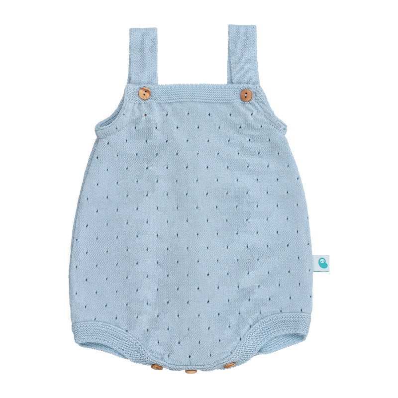 Perforated Cotton Knit- Light Blue