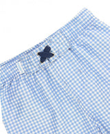 Cornflower Blue Gingham Swim Trunks