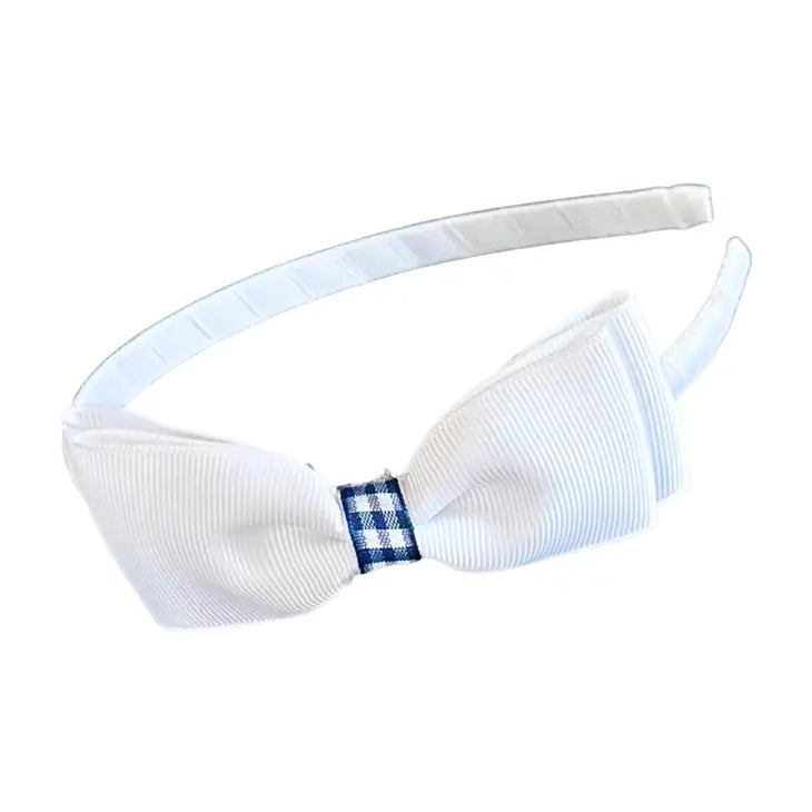 Preppy Gingham Bow Headband