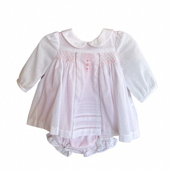 Boho Smocked Dress Pink