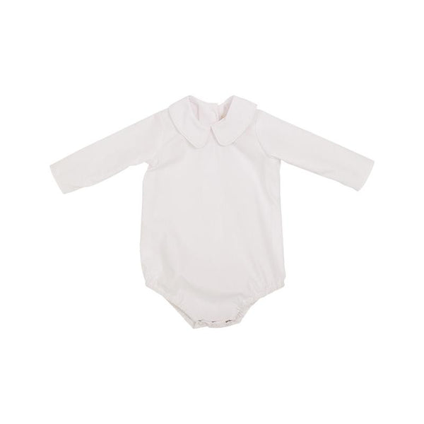 Maudes Peter Pan Woven LS White