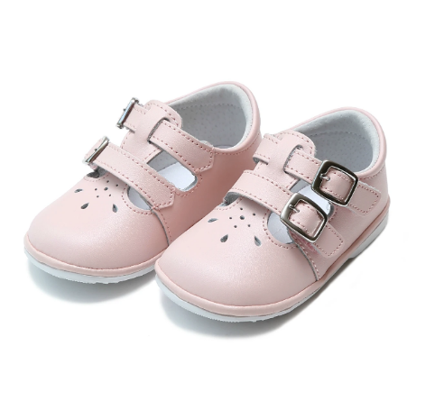 Hattie Double Velcro Buckle Leather Mary Jane